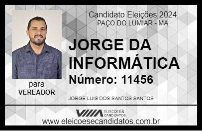 Candidato JORGE DA INFORMÁTICA 2024 - PAÇO DO LUMIAR - Eleições