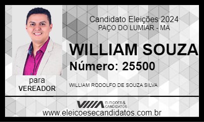 Candidato WILLIAM SOUZA 2024 - PAÇO DO LUMIAR - Eleições