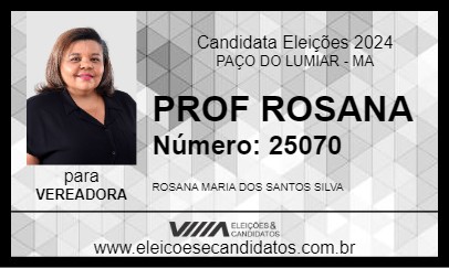 Candidato PROF ROSANA 2024 - PAÇO DO LUMIAR - Eleições