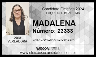 Candidato MADALENA 2024 - PAÇO DO LUMIAR - Eleições