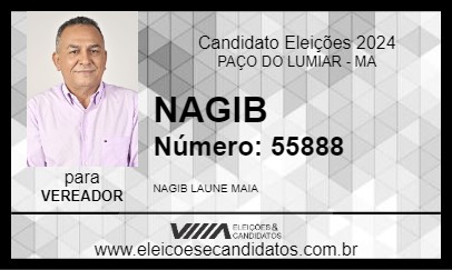 Candidato NAGIB 2024 - PAÇO DO LUMIAR - Eleições