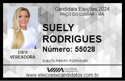 Candidato SUELY RODRIGUES 2024 - PAÇO DO LUMIAR - Eleições