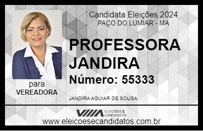 Candidato PROFESSORA JANDIRA 2024 - PAÇO DO LUMIAR - Eleições