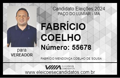 Candidato FABRÍCIO COELHO 2024 - PAÇO DO LUMIAR - Eleições