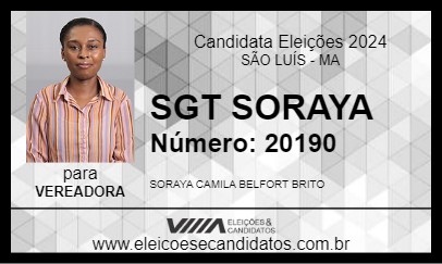 Candidato SARGENTO SORAYA 2024 - SÃO LUÍS - Eleições