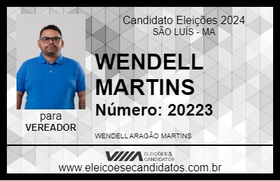 Candidato WENDELL MARTINS 2024 - SÃO LUÍS - Eleições