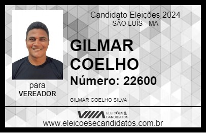 Candidato GILMAR COELHO 2024 - SÃO LUÍS - Eleições