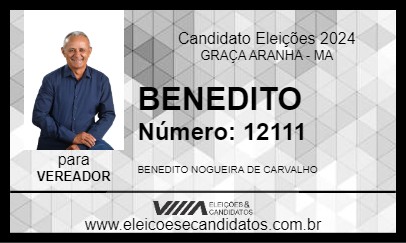 Candidato BENEDITO 2024 - GRAÇA ARANHA - Eleições