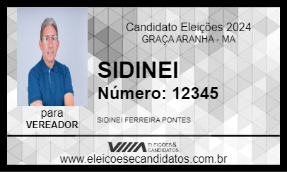 Candidato SIDINEI 2024 - GRAÇA ARANHA - Eleições