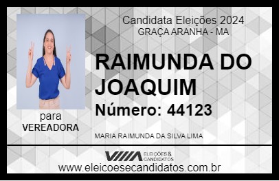 Candidato RAIMUNDA DO JOAQUIM 2024 - GRAÇA ARANHA - Eleições