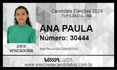 Candidato ANA PAULA 2024 - TUFILÂNDIA - Eleições