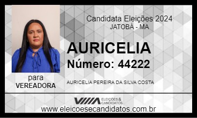 Candidato AURICELIA 2024 - JATOBÁ - Eleições