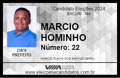 Candidato MARCIO HOMINHO 2024 - BACURI - Eleições