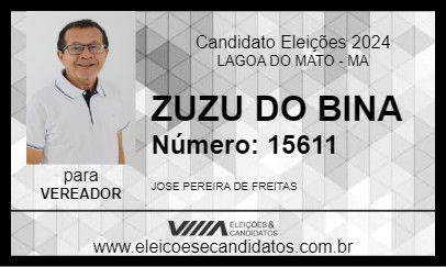 Candidato ZUZU DO BINA 2024 - LAGOA DO MATO - Eleições