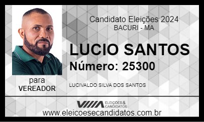 Candidato LUCIO SANTOS 2024 - BACURI - Eleições