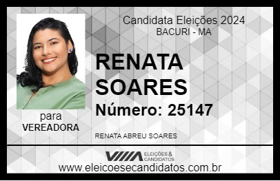 Candidato RENATA SOARES 2024 - BACURI - Eleições