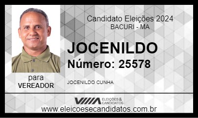 Candidato JOCENILDO 2024 - BACURI - Eleições