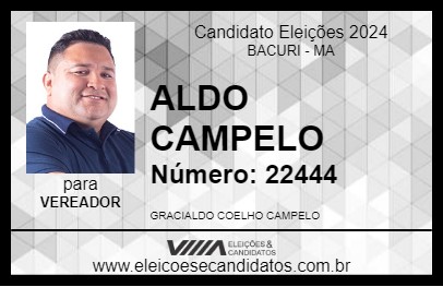 Candidato ALDO CAMPELO 2024 - BACURI - Eleições