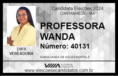 Candidato PROFESSORA WANDA 2024 - CANTANHEDE - Eleições