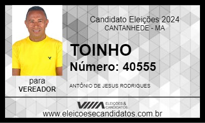 Candidato TOINHO 2024 - CANTANHEDE - Eleições