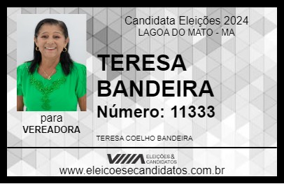 Candidato TERESA BANDEIRA 2024 - LAGOA DO MATO - Eleições