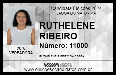 Candidato RUTHELENE RIBEIRO 2024 - LAGOA DO MATO - Eleições