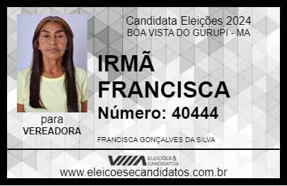 Candidato IRMÃ FRANCISCA 2024 - BOA VISTA DO GURUPI - Eleições