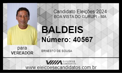 Candidato BALDEIS 2024 - BOA VISTA DO GURUPI - Eleições