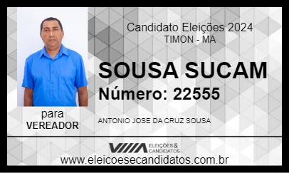 Candidato SOUSA SUCAM 2024 - TIMON - Eleições