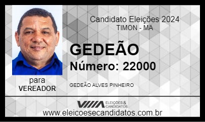 Candidato GEDEÃO 2024 - TIMON - Eleições