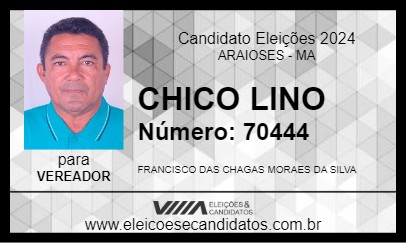 Candidato CHICO LINO 2024 - ARAIOSES - Eleições