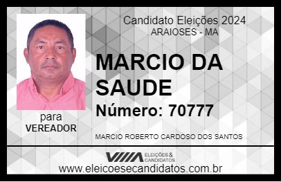 Candidato MARCIO DA SAUDE 2024 - ARAIOSES - Eleições