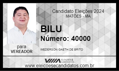 Candidato BILU 2024 - MATÕES - Eleições