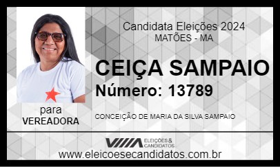 Candidato CEIÇA SAMPAIO 2024 - MATÕES - Eleições