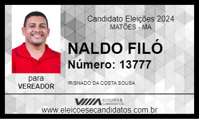 Candidato NALDO FILÓ 2024 - MATÕES - Eleições