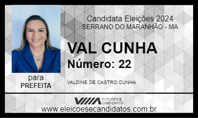 Candidato VAL CUNHA 2024 - SERRANO DO MARANHÃO - Eleições