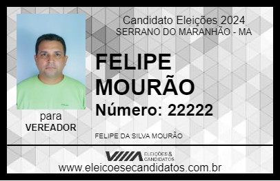 Candidato FELIPE MOURÃO 2024 - SERRANO DO MARANHÃO - Eleições