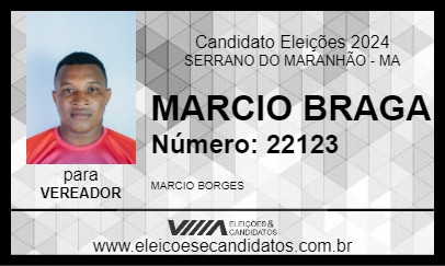 Candidato MARCIO BRAGA 2024 - SERRANO DO MARANHÃO - Eleições