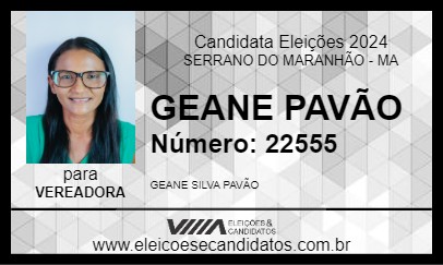 Candidato GEANE PAVÃO 2024 - SERRANO DO MARANHÃO - Eleições