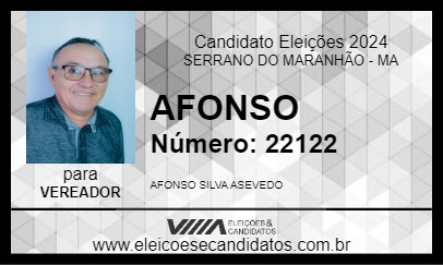 Candidato AFONSO 2024 - SERRANO DO MARANHÃO - Eleições