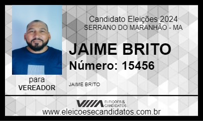 Candidato JAIME BRITO 2024 - SERRANO DO MARANHÃO - Eleições