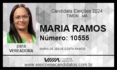 Candidato MARIA RAMOS 2024 - TIMON - Eleições