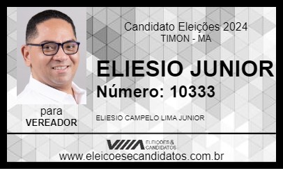 Candidato ELIESIO JUNIOR 2024 - TIMON - Eleições