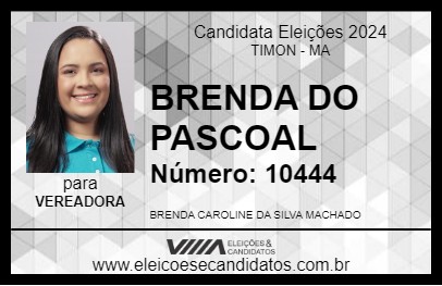 Candidato BRENDA DO PASCOAL 2024 - TIMON - Eleições