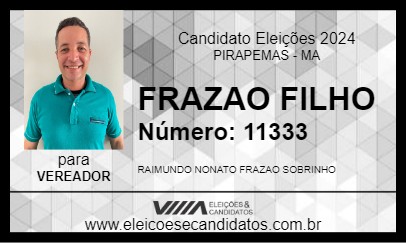 Candidato FRAZAO FILHO 2024 - PIRAPEMAS - Eleições