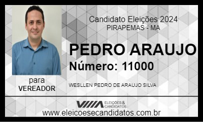 Candidato PEDRO ARAUJO 2024 - PIRAPEMAS - Eleições