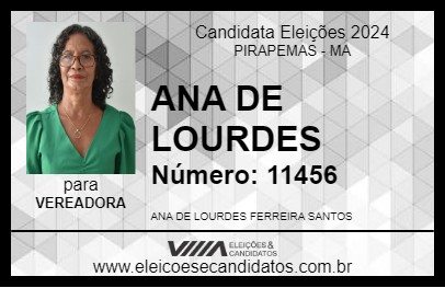 Candidato ANA DE LOURDES 2024 - PIRAPEMAS - Eleições