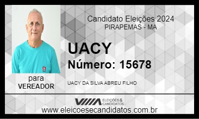 Candidato UACY 2024 - PIRAPEMAS - Eleições