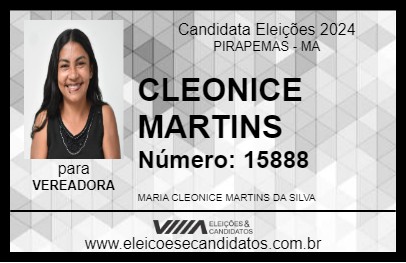 Candidato CLEONICE MARTINS 2024 - PIRAPEMAS - Eleições