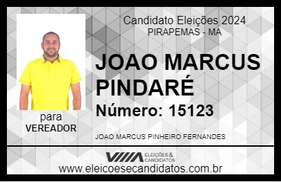 Candidato JOAO MARCUS PINDARÉ 2024 - PIRAPEMAS - Eleições